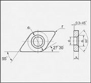 Сменная опорная многогранная пластина КЗТС 781 (ODN)