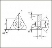 Сменная опорная многогранная пластина КЗТС 703 (OTP)